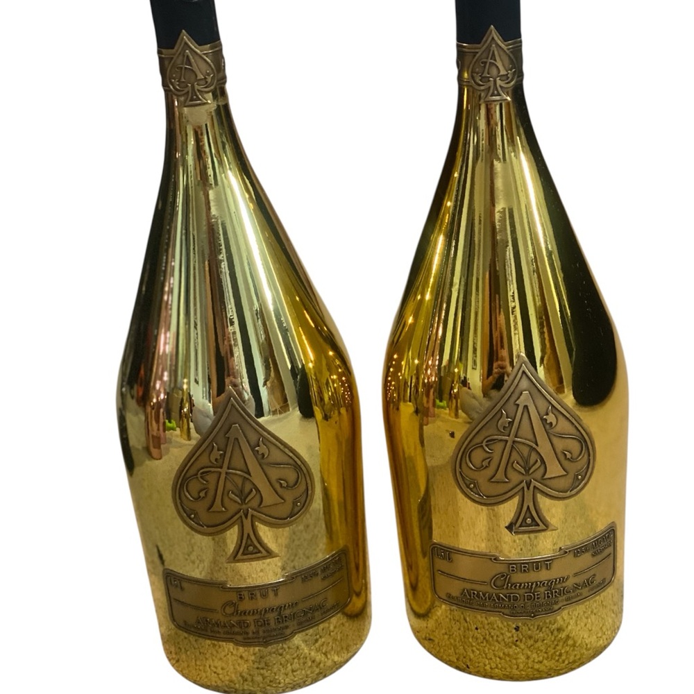 Two Empty Ace of Spades Brut Magnum 1.75L bottles